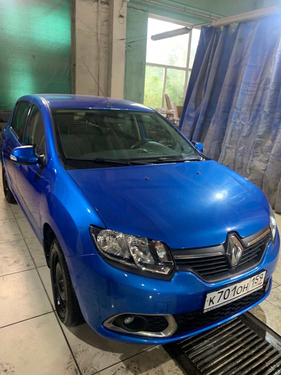 синий рено логан, logan, renault, renault logan 2017, Renault Sandero II