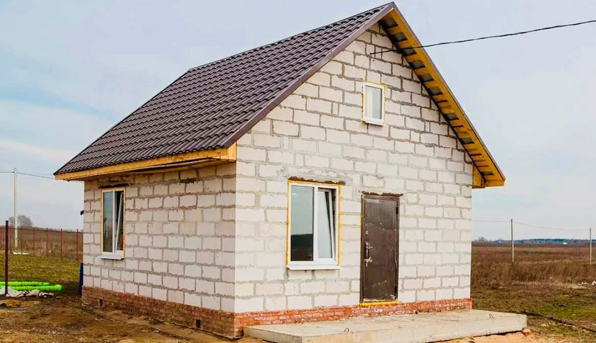 дачный домик из газосиликатных блоков, газоблоки дома, дачный дом из пеноблоков, дом из пеноблоков, дом из газоблока
