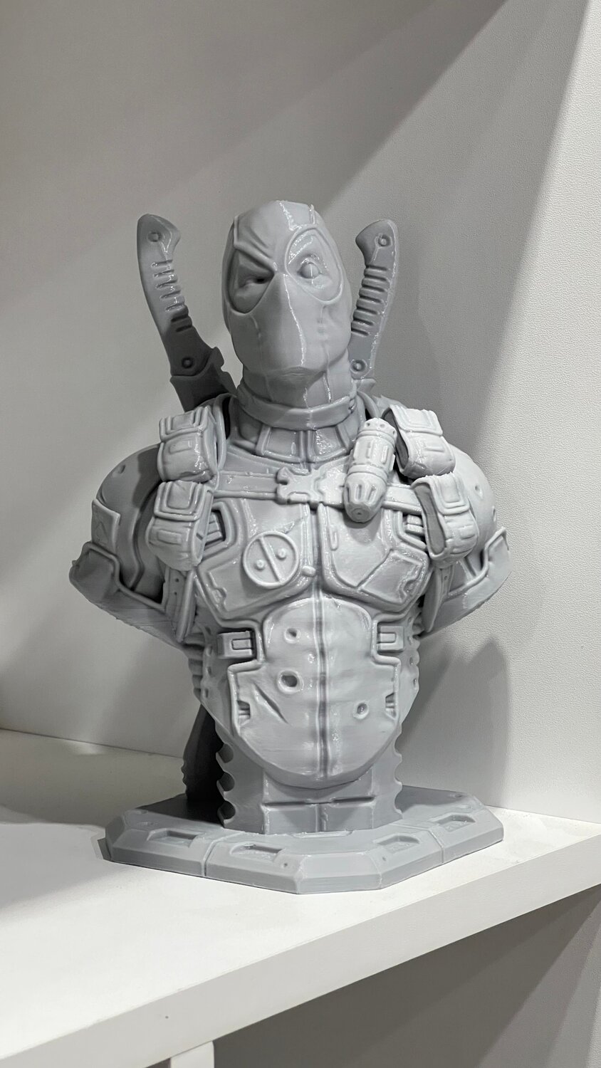 deadpool из гипса, дэдпул 3д ручкой, 3 d модели, игрушка, модель урала 1 /10 для 3д принтера эндер 3