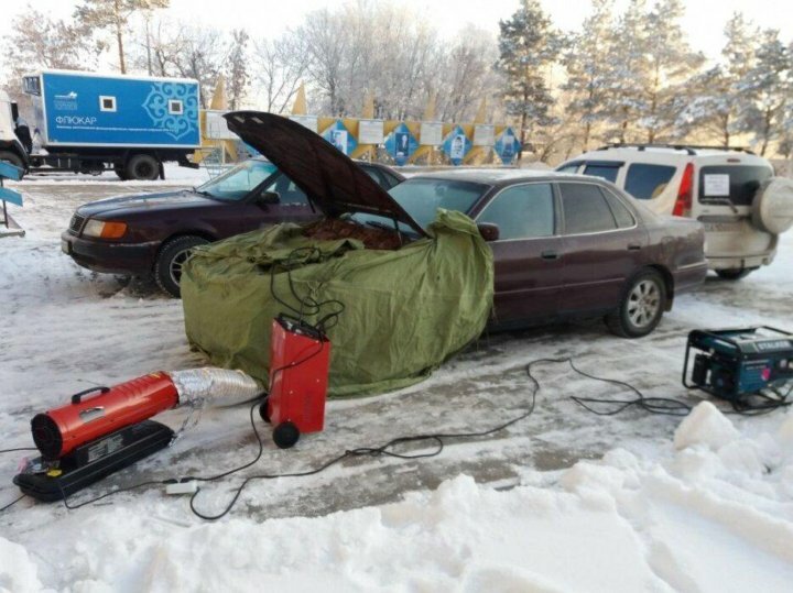 отогрев авто, отогрев автомобиля пушкой, отогрев авто газовой пушкой, отогрев тепловой пушкой, отогрев автомобиля