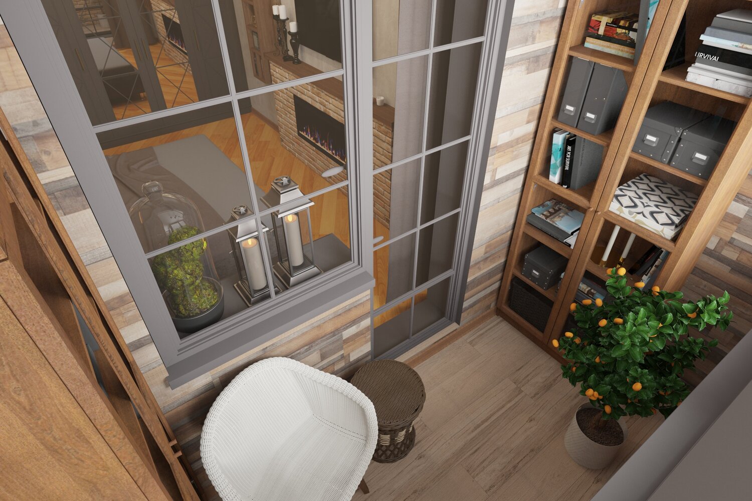 алексей волков дизайн студия лоджия, лоджия дизайн, балкон в стиле лофт, стеллаж на балкон в стиле лофт, дизайн интерьера