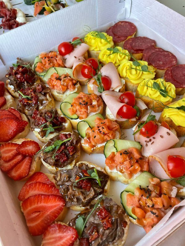кейтеринг закуски, ассорти брускетт, фуршет закуски, мини закуски, мини закуски для фуршета