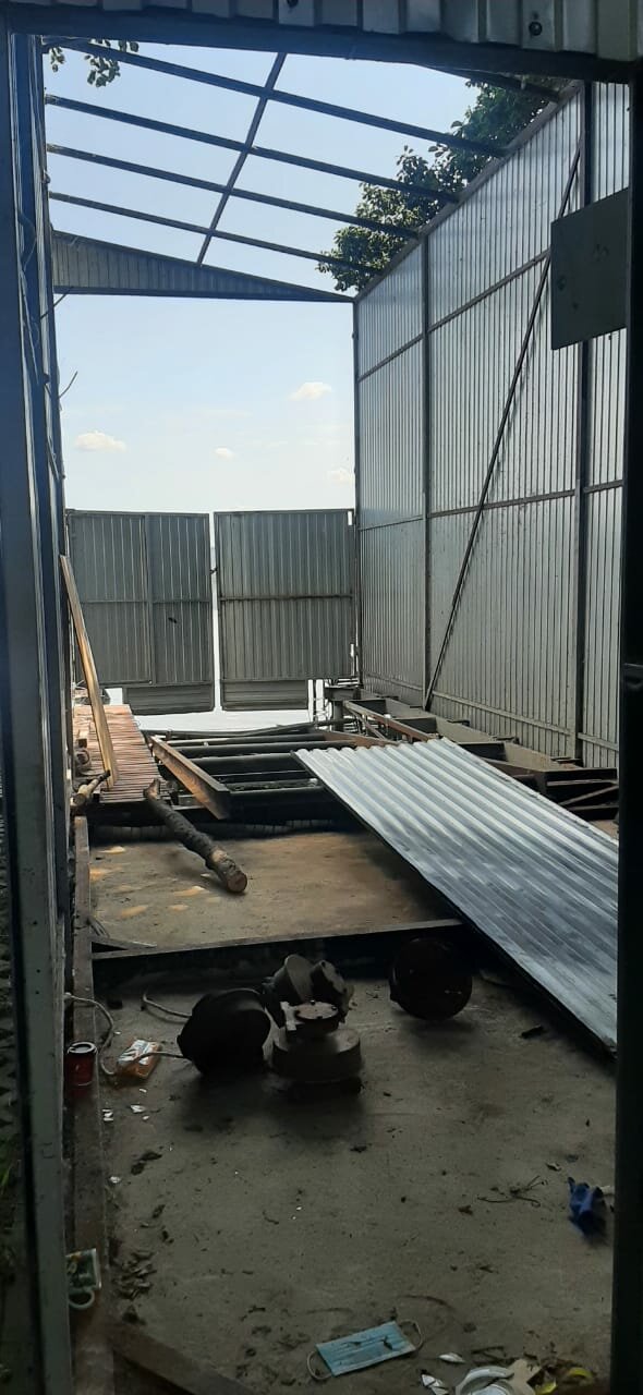 гараж для газели, каркас ангара 6х18, ангар из профлиста, каркасный гараж из металлопрофиля, ангар из профнастила