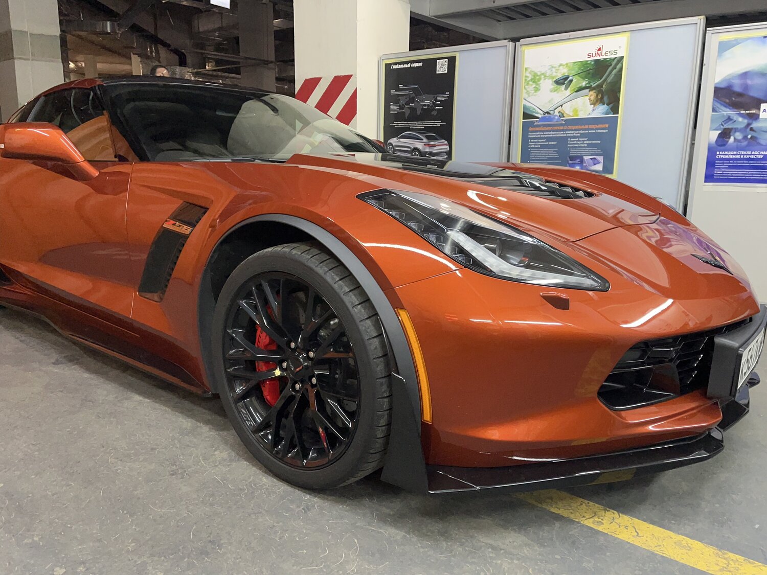chevrolet corvette, chevrolet corvette c7 оранжевый, шевроле корвет zr1 оранжевый, corvette zr1 2016, corvette stingray
