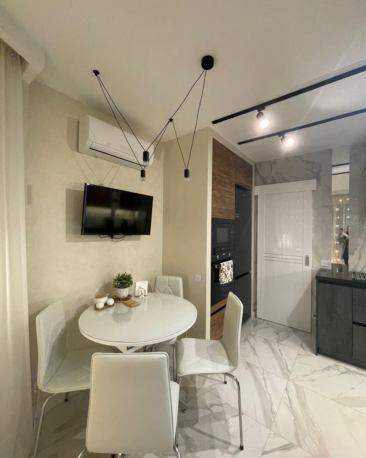 квартира, интерьер, современный интерьер кухни-гостиной, интерьер дизайн квартиры, кухня гостиная