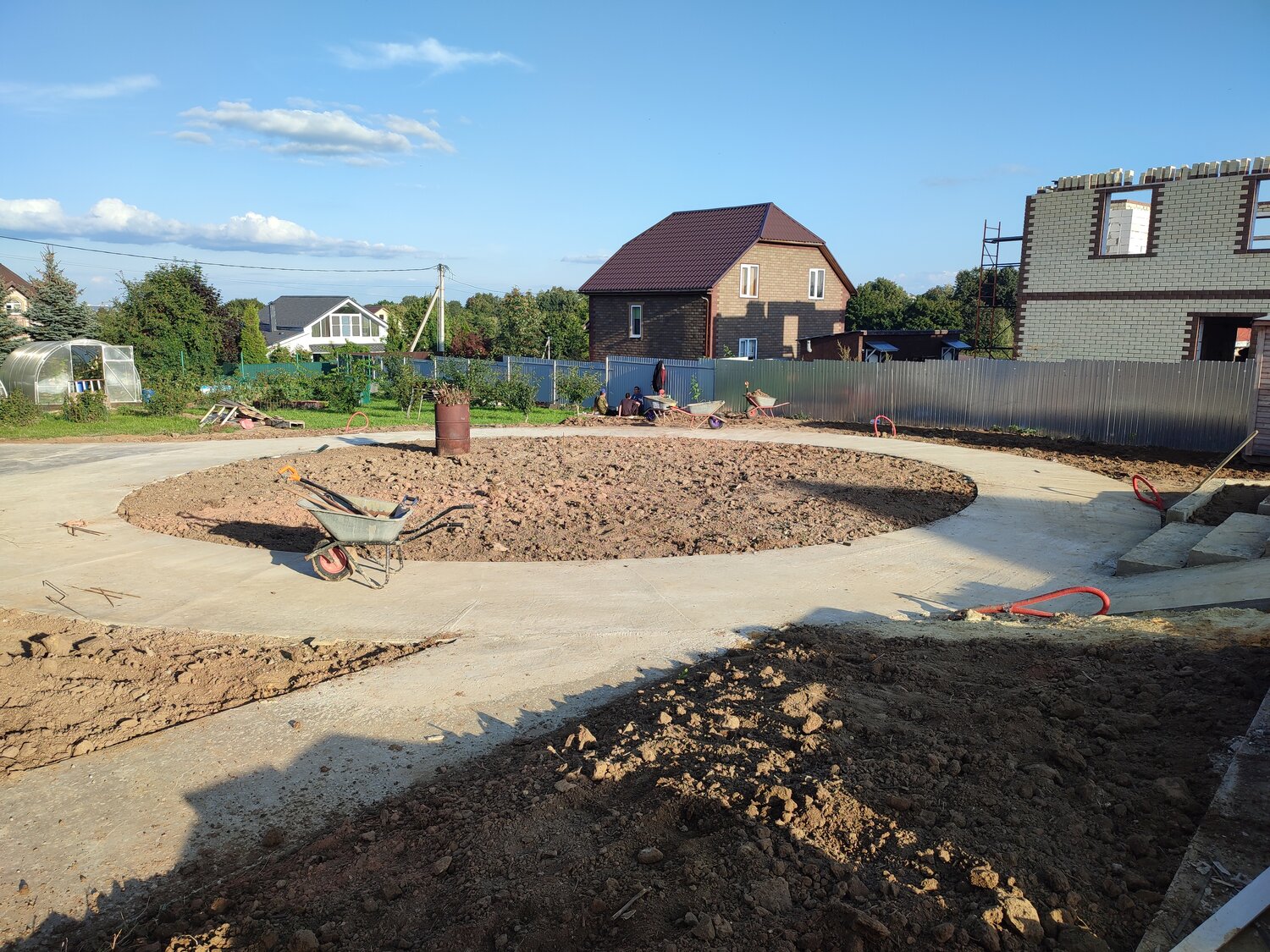 отсыпка, парковка из щебня на даче, отсыпка участка, днп посадов луг, парковка из щебня