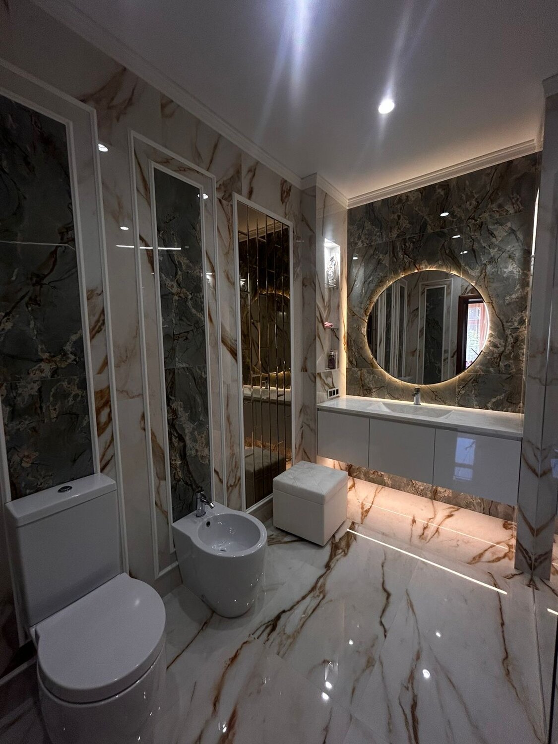 дизайн санузла в современном стиле, дизайн интерьер, интерьер ванная комната, дизайн ванная комната, роскошная ванная комната