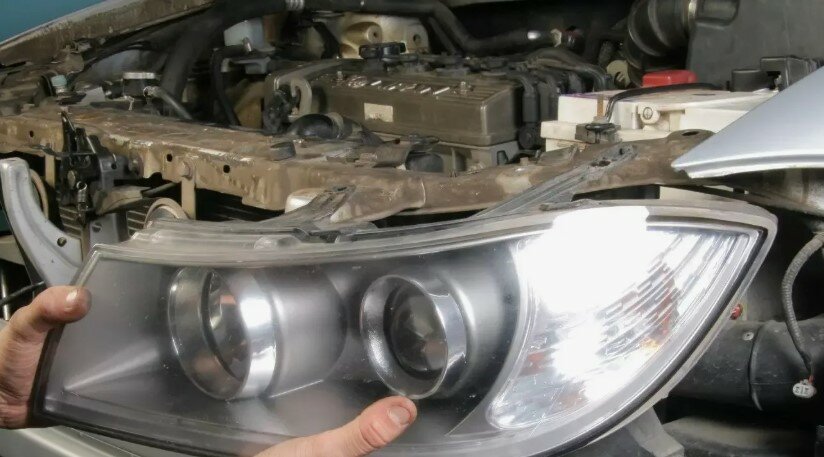 фара автомобиля, фара lifan solano, полировка фар лифан солано, фара daewoo nexia, линзы lifan solano