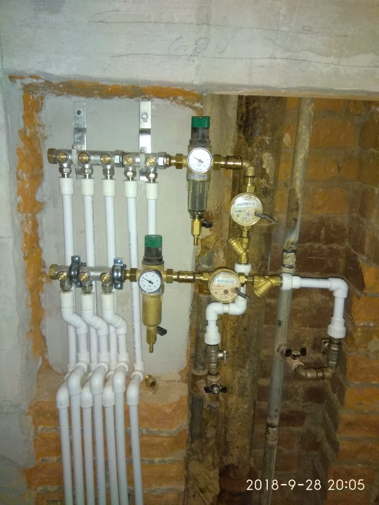 Монтаж систем подачи воды