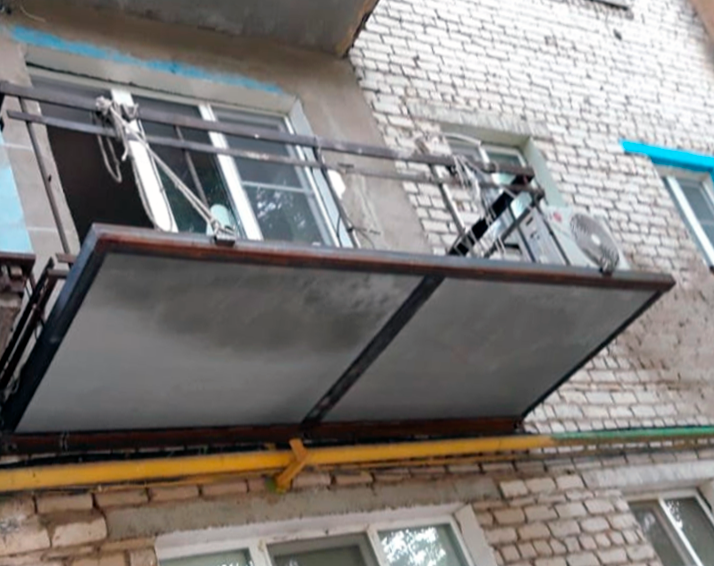 усиление балконной плиты, восстановление балконной плиты, каркас балкона в панельном доме, удлинение плиты балкона, укрепление балконной плиты сеткой