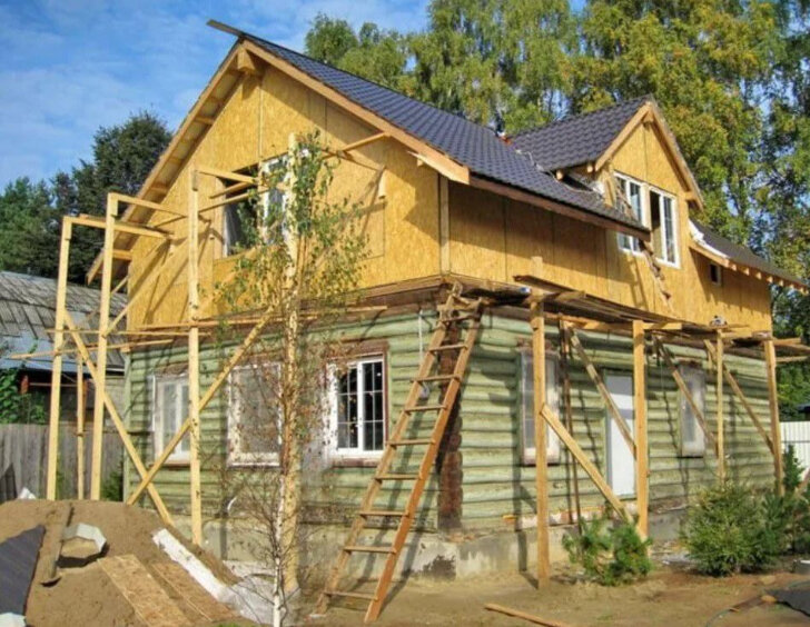 реконструкция деревянного дома, реконструкция дачи, реконструкция деревянных домов, деревянные строительные леса, cтроительства деревянного дома
