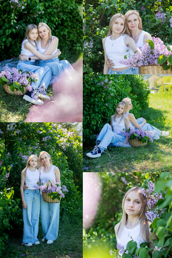 семейная фотосессия, фотосессия семьей, фотосессия с сиренью, семейная фотосессия на природе, семейная фотосъемка