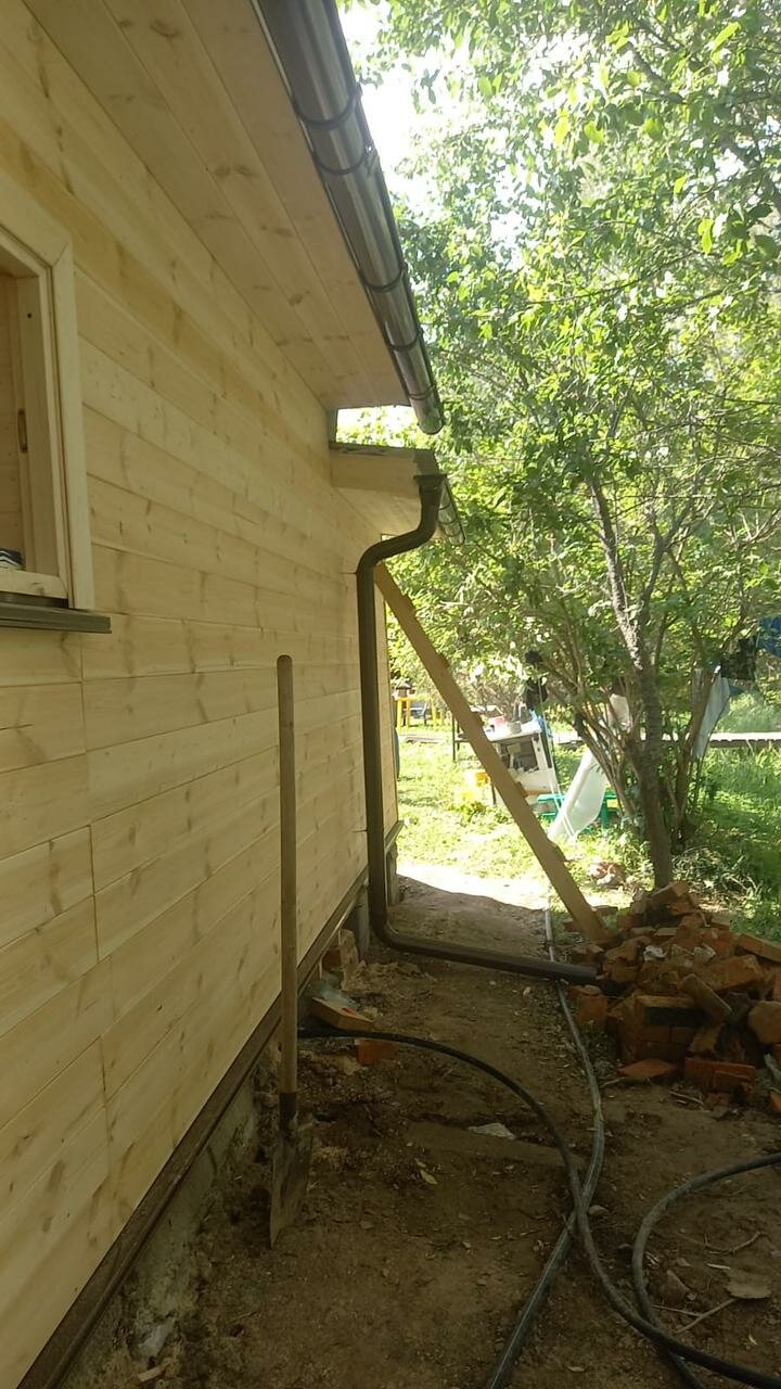 Отделка фасада дома имитация бруса