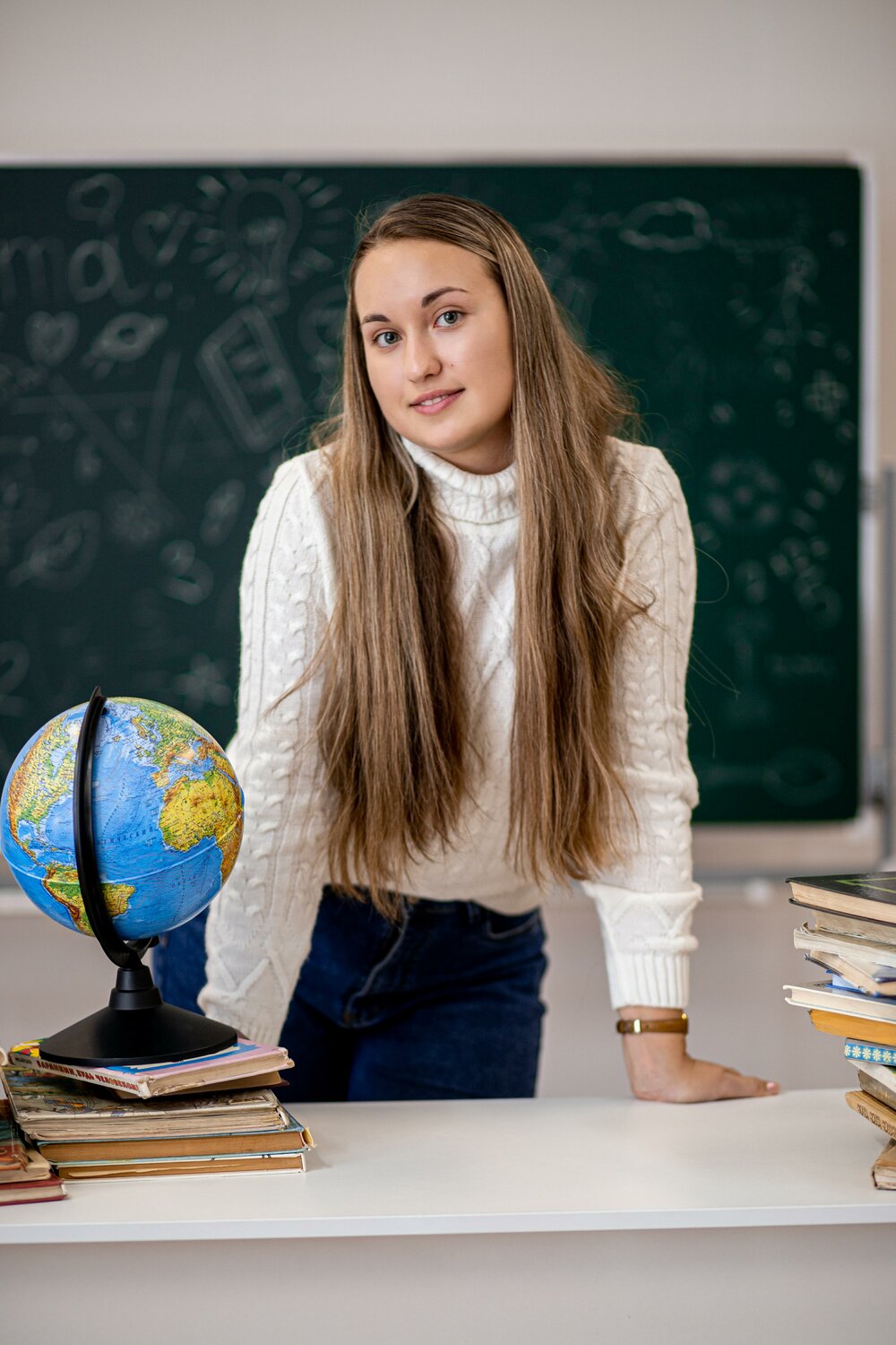 женщина, школьный портрет, человек, обучение, учитель