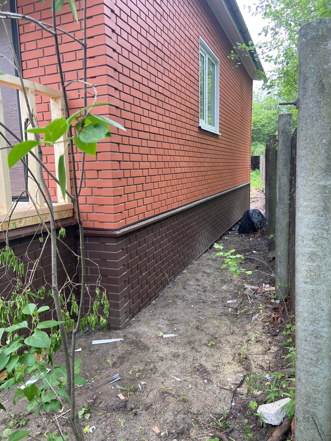 Установка фасадных панелей.