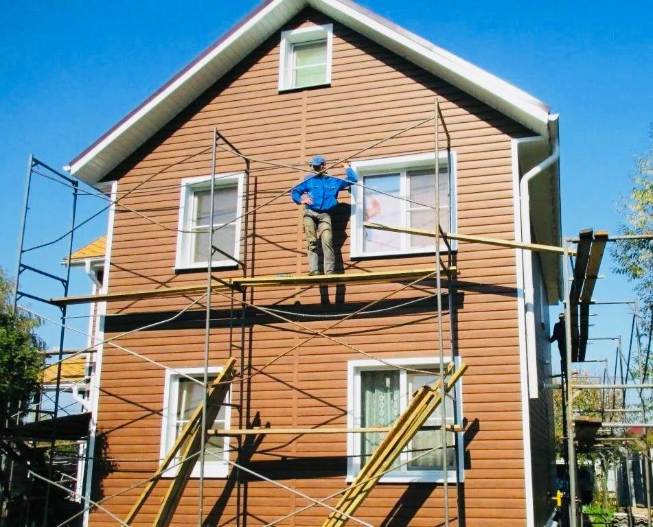 фасадные работы, сайдинг монтаж, дом сайдинг, обшивка дома сайдингом, фасад дома