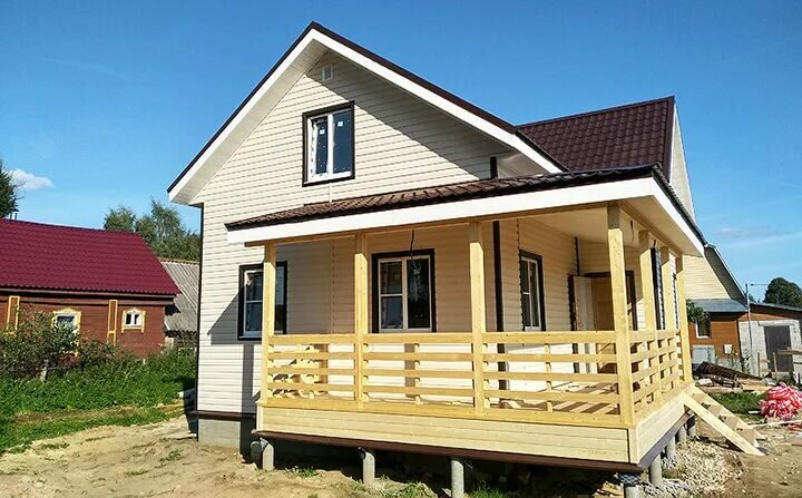 веранда к дому зодчий, строительство дачных домов, дачный дом, строительство загородного дома, веранда к дачному дому