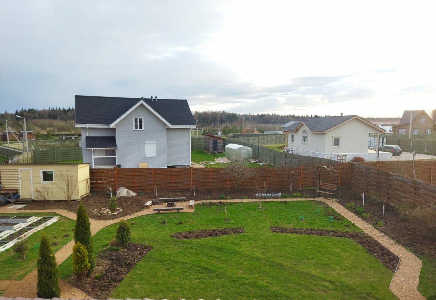 загородный дом, дачный поселок, участок, дом в деревне, участок дома