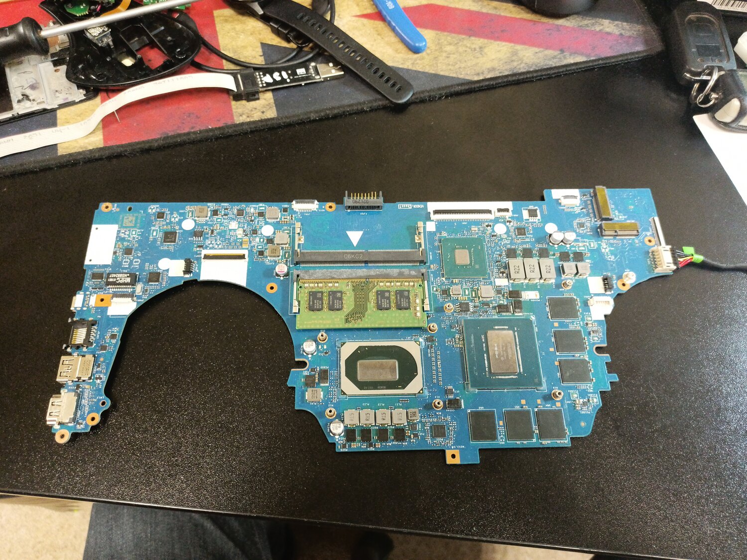материнская плата ноутбука, плата ноутбука, материнская плата asus, i 7 6820 hk, материнская плата