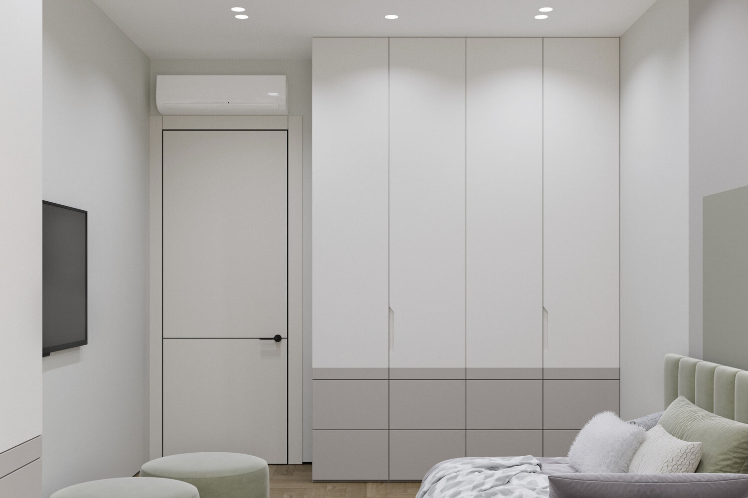 шкаф распашной современный дизайн, шкаф в стиле минимализм, дизайн интерьера, прихожая интерьер, дизайн шкафа