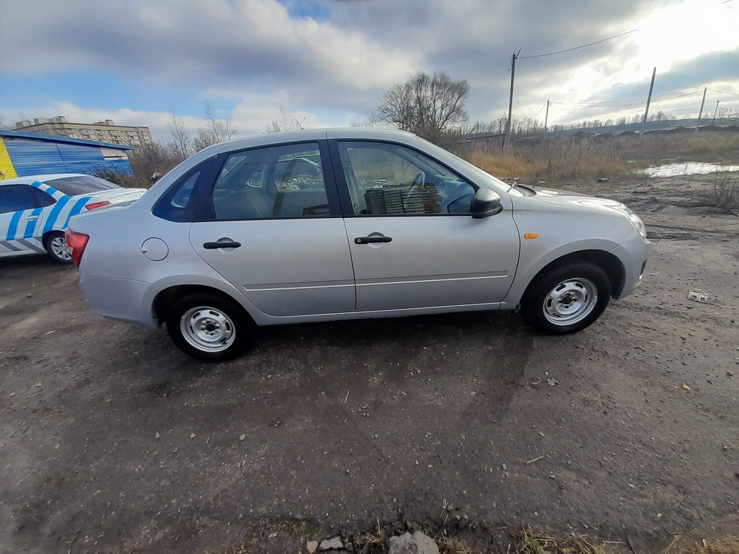 lada granta, серебристая лада гранта, лада гранта опер серебристая, гранта, ВАЗ (Lada) Kalina II