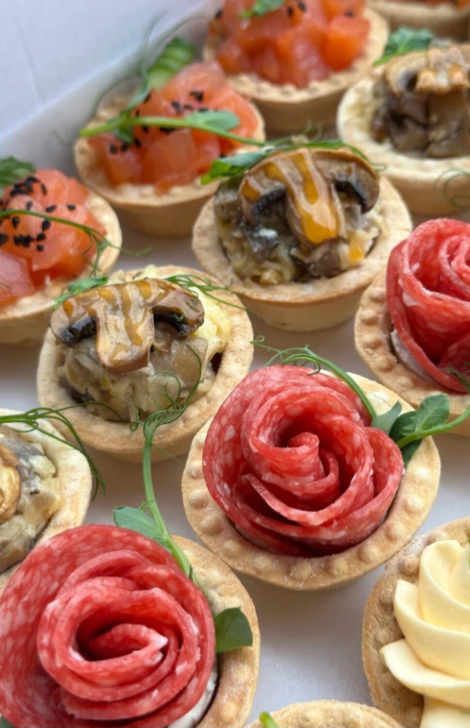 тарталетки, закуски, закуски тарталетки, вкусные закуски, тарталетки с семгой