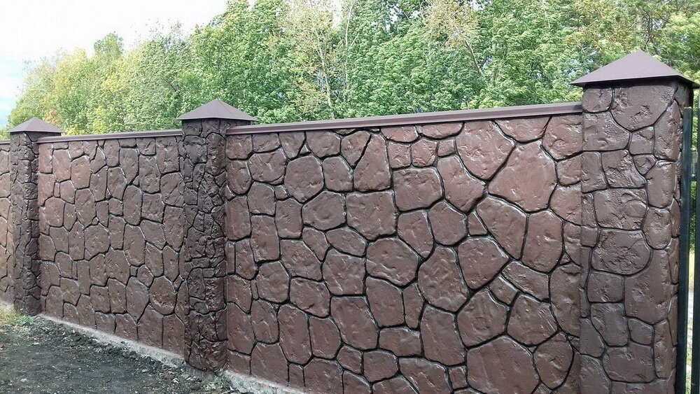 забор каменный, еврозабор дикий камень, забор под камень, еврозабор, бетонные заборы