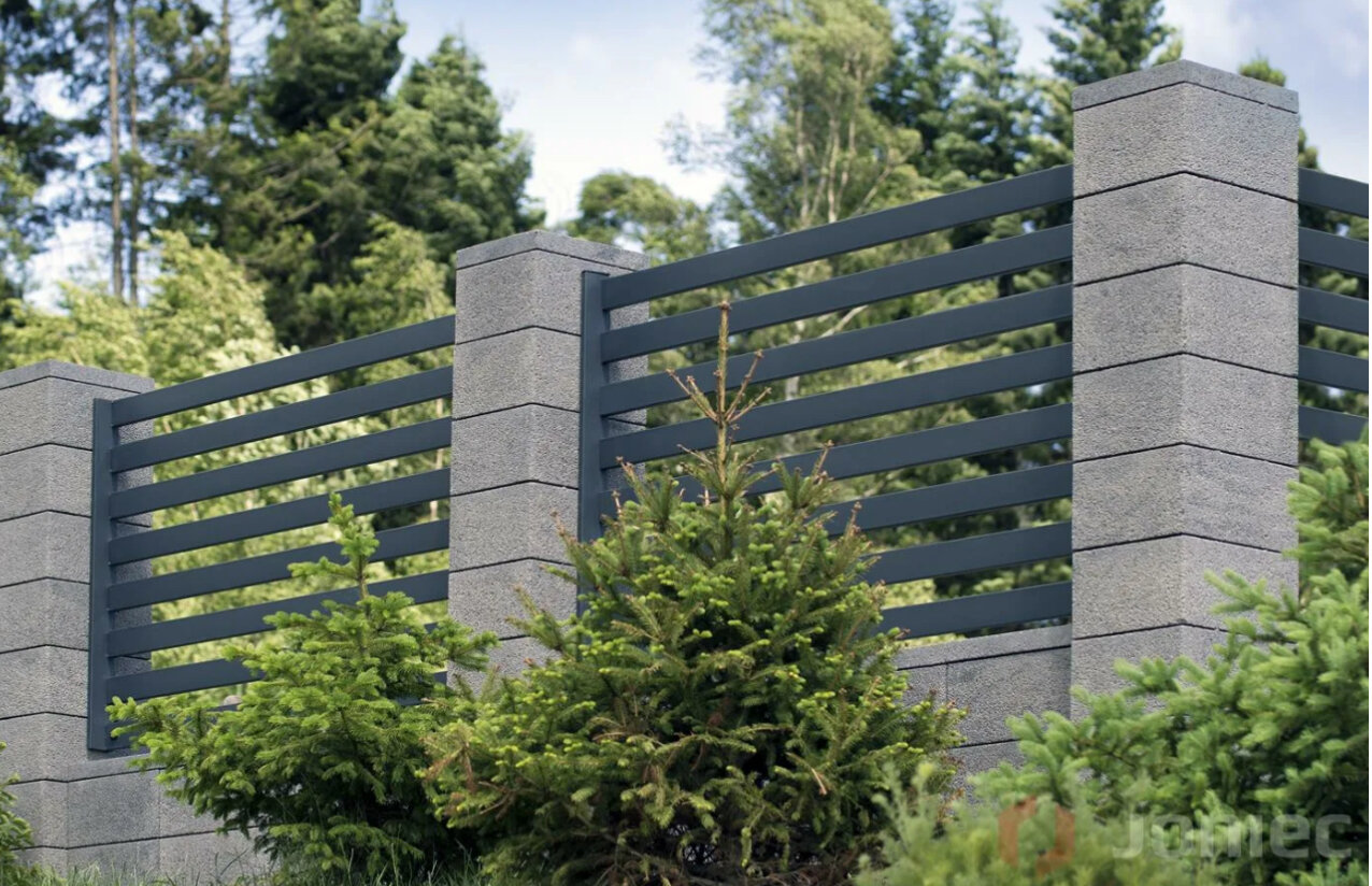 современные заборы, блоки joniec roma classic, забор из блоков, забор ограждение, забор