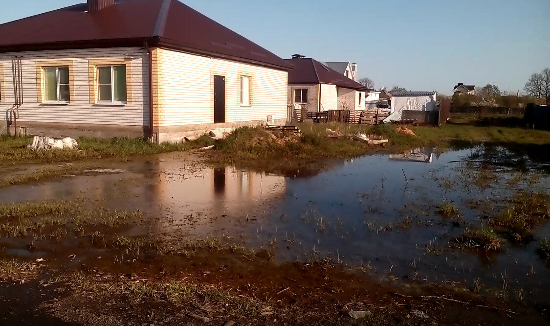 в деревне, новое в деревне, поселок, большая вода, подтопление домов
