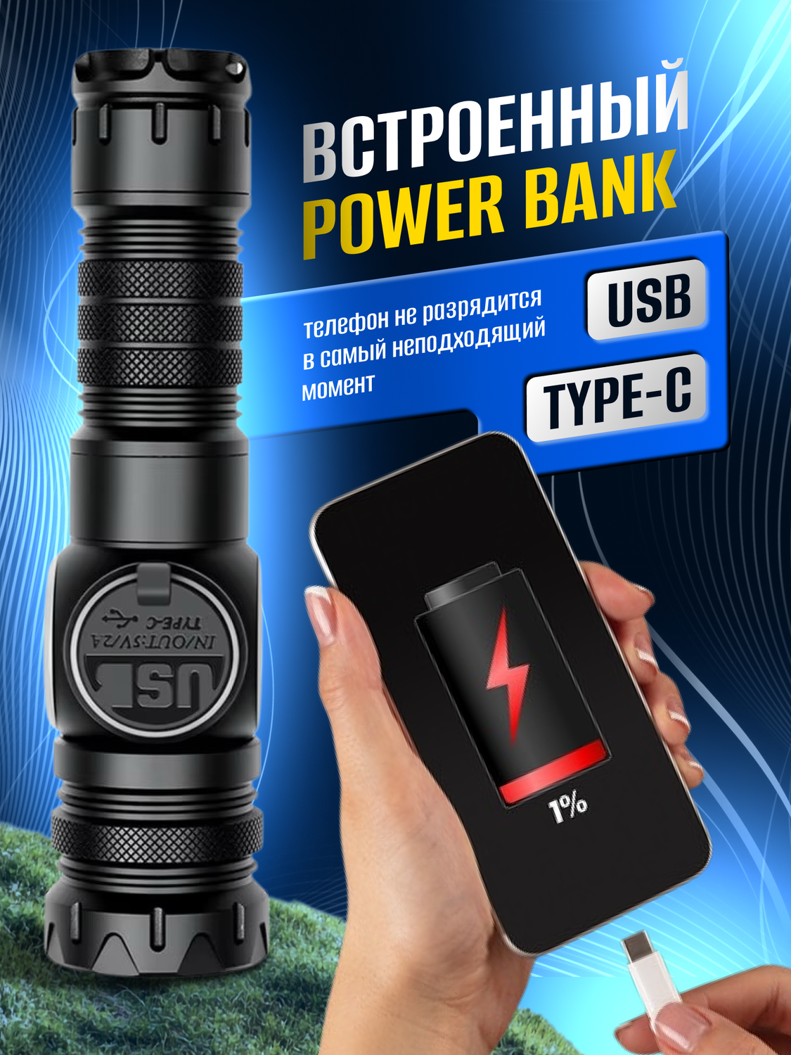 usb перезаряжаемый фонарик, фонарик, usb фонарь, usb аккумуляторный фонарик, фонари
