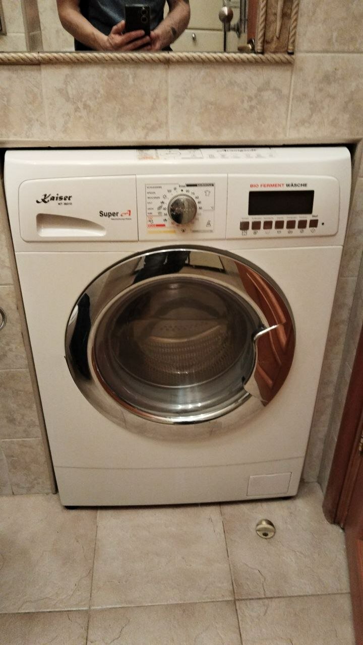 стиральная машина кайзер, техника, бытовая техника, узкая стиральная машина, стиральная машина бу