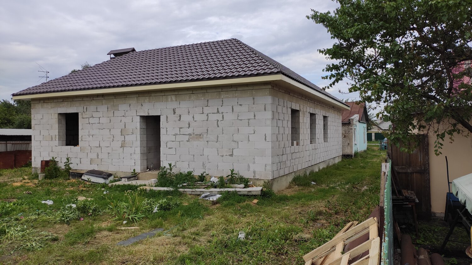 одноэтажный дом из газоблока, дом из газобетона, дом из газоблока, строительство домов из газобетона, одноэтажный дом из газобетона