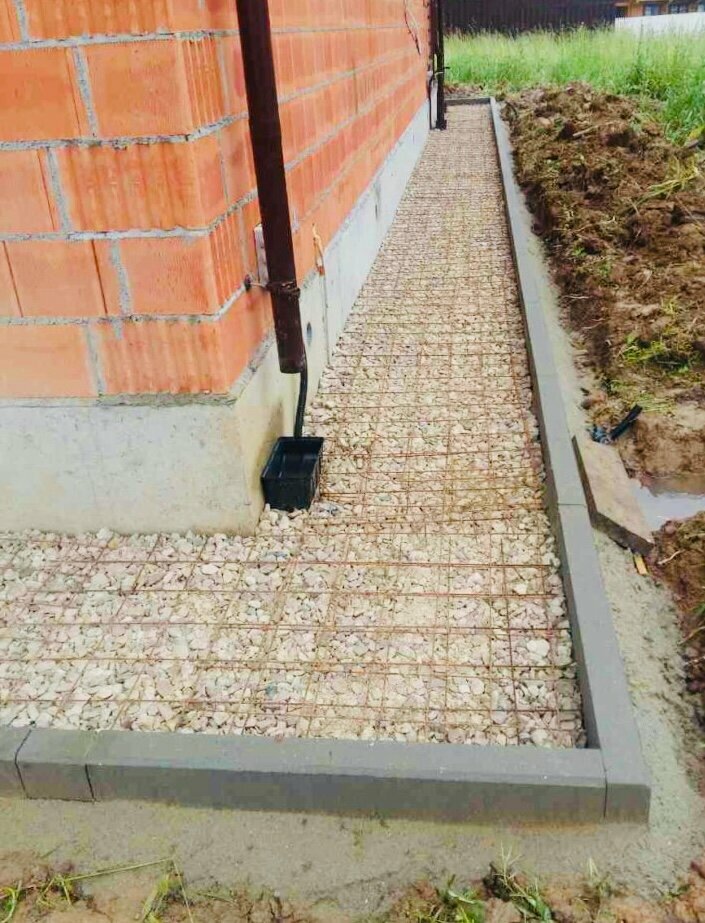 отмостка дома, отмостка, отмостка вокруг дома, отмостка в частном доме, отмостка фундамента