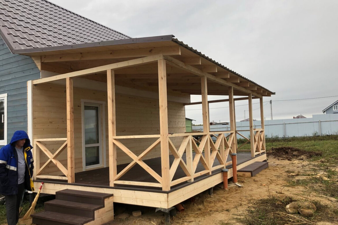 пристрой веранды к дачному дому, строительство веранды, веранда к дачному дому, пристройка веранды, пристройка террасы