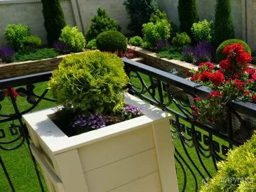 кашпо для балкона, цветы для балкона, дизайн сада, garden, растения для балкона