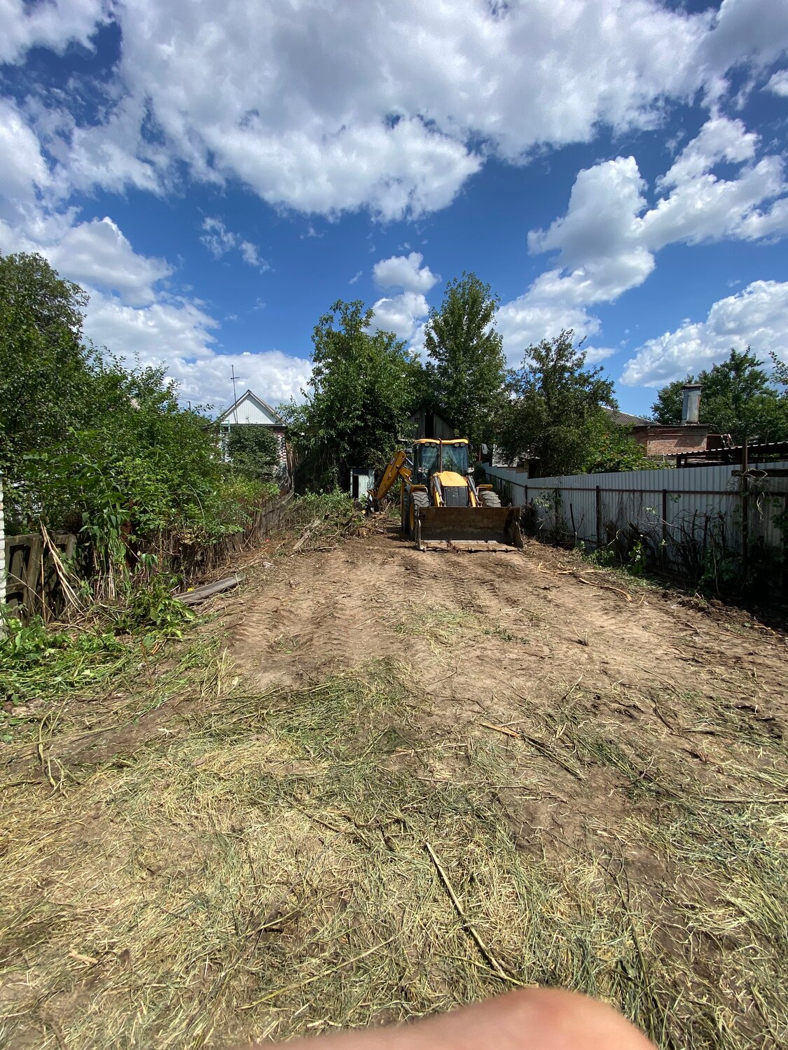 участок, дорога, расчистка участка, заросший участок, участок в деревне