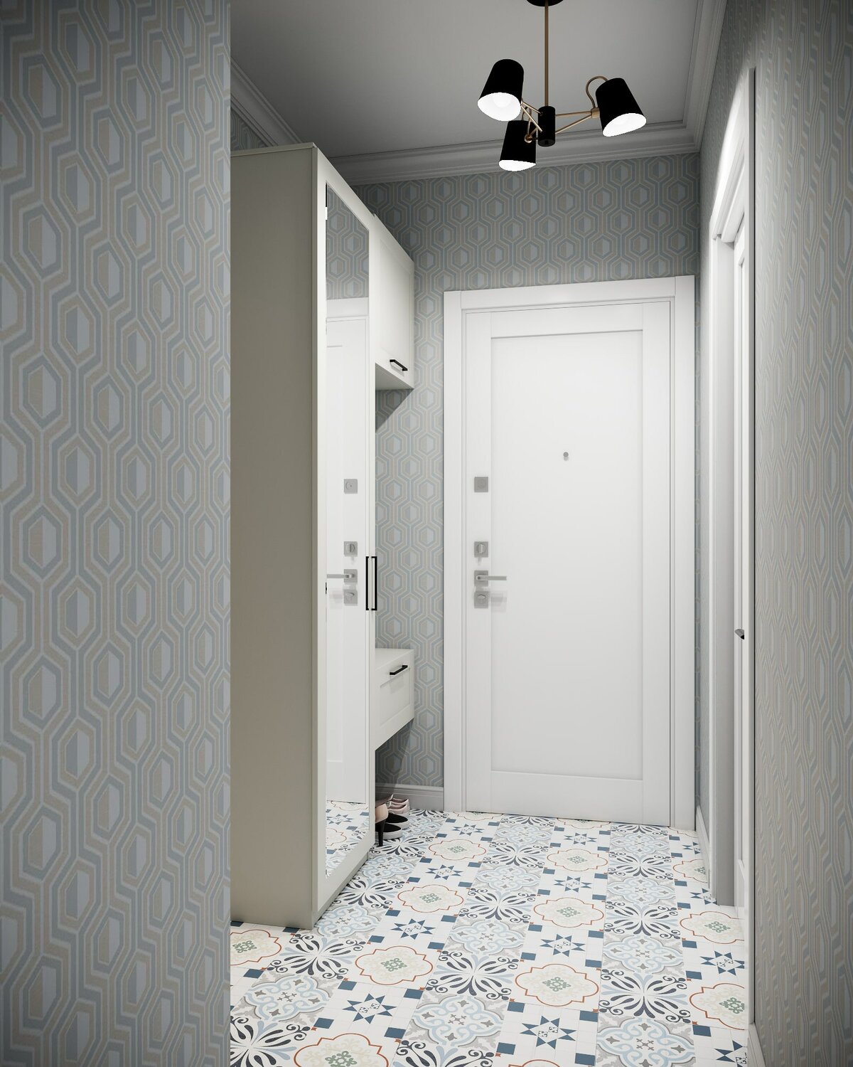 дизайн узкой прихожей, маленькая прихожая дизайн, прихожая дизайн, коридор в стиле сканди, интерьер современной прихожей